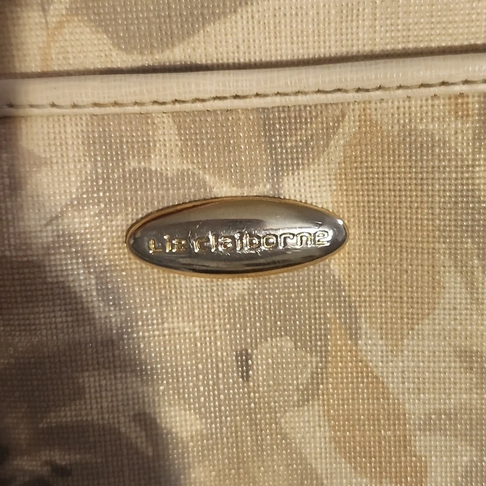 Liz Claiborne Elegant Floral Beige Handbag
